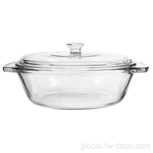 China 1L Clear crystal Glass Bowl With Cover Clear Manufactory